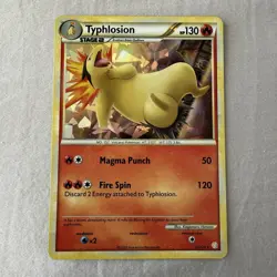 Typhlosion 32/123 - Cracked Ice Holo Rare - HeartGold Soulsilver Pokemon - Image 1