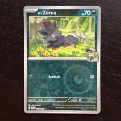 N's Zorua 097/159 Pokemon Journey Together SV09 Reverse Holo Common NM - Image 1