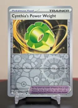 Pokemon Cynthia's Power Weight #162/182 English Destined Rivals Reverse Holo - Image 1