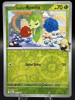 Pokemon TCG - Cynthia's Roselia - 007/182 - Destined Rivals - Reverse Holo - Image 1