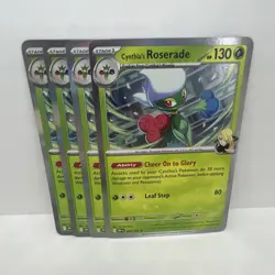 Cynthia's Roserade 008/182 - Play Set (x4) - Pokemon TCG: Destined Rivals NM - Image 1