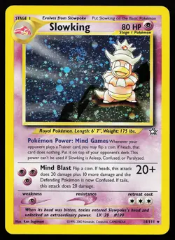 Slowking 14/111 Holo SWIRL Neo Genesis Pokemon Card - Image 1