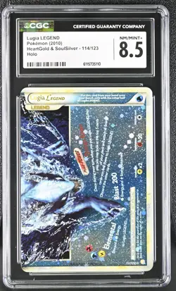 CGC 8.5 Lugia LEGEND HeartGold & SoulSilver Bottom 114/123 Holo Pokemon Card - Image 1