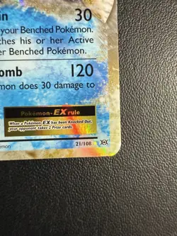 Pokemon TCG XY Evolutions Blastoise EX 21/108 Ultra Rare Holo Card - Image 2