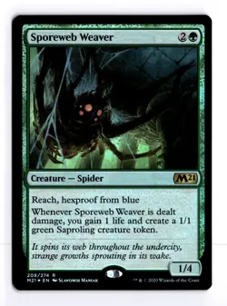 Sporeweb Weaver 208 Foil Core Set 2021 R MTG LP - Image 1