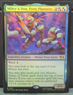 Mikey & Don Party Planners R 0157 FOIL TMNT Teenage Mutant Ninja Turtles MTG NM - Image 1