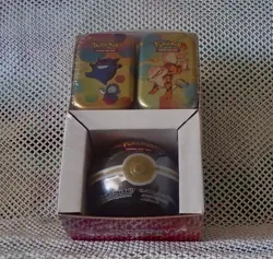 Pokemon Paldean Fates two Mini Tins with PokeBall Tin 3-Pack - Image 1