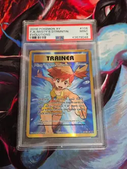2016 POKEMON XY EVOLUTIONS #108 FULL ART/MISTY'S DETERMINATION PSA 9 - Image 1