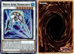 Yugioh White Aura Monoceros RIRA-EN095 Super Rare 1st Edition Near Mint - Image 1