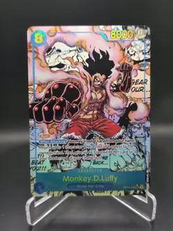 One Piece TCG 2025 Monkey D. Luffy #OP11-118 SEC NM Manga Rare - Image 3