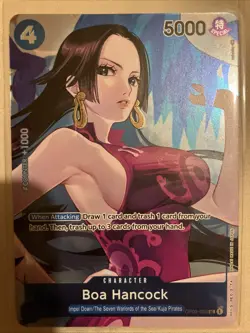 One Piece TCG Boa Hancock OP02-059 Uncommon Alternative Art Box Topper Card - Image 2