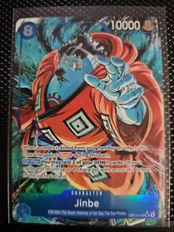 One Piece OP14-049 Jinbe SR Alt Art OP14 The Azure's Seven English NM - Image 1