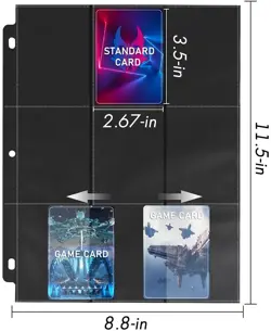 Pokemon Card Book 450 Pockets Trading Cards Pages Sleeves 3 Ring Binder Baseball - Image 2