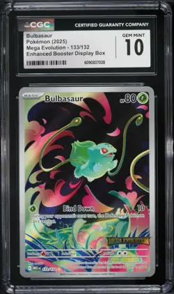 Bulbasaur - Mega Evolution Stamped 133/132 Miscellaneous Cards & Products CGC 10 - Image 1