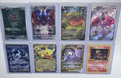 Pokemon TCG 8 Card Lot Charizard Pikachu Mewtwo Lucario More! - Image 1
