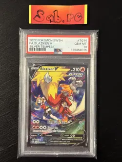 PSA 10 Blaziken V Trainer Gallery SWSH Silver Tempest TG14/TG30 Pokemon Card - Image 1