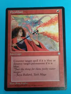 Magic The Gathering 1x PYROBLAST - MtG Common RED Ice Age Interrupt LP/NM - Image 1