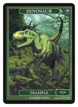 Dinosaur Token, Art by Artist David Martin MTG Magic Givememana - Image 1