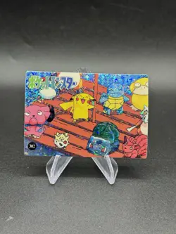 Squirtle Pikachu Holo Pokemon Vintage Pocket Monsters Vending Prism Sticker 302 - Image 1