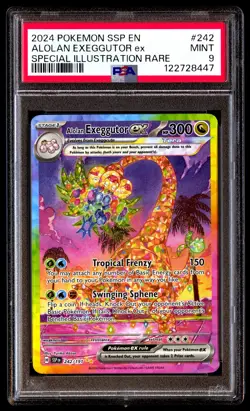 PSA 9 Alolan Exeggutor EX 242 Pokemon Ssp En Surging Sparks 2024 Special Illustr - Image 1