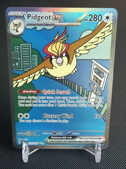 Pokemon TCG Pidgeot EX 225/197 Illustration Rare Holo Obsidian Flames - Image 1
