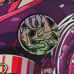 Mega Lucario Glitter Holo Silver & Black Pokemon TCG Jumbo Coin - Image 1