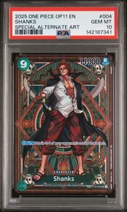 Shanks ST16-004 SP A Fist of Divine Speed PSA 10 One Piece TCG English - Image 1