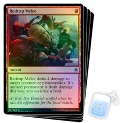 FOIL REDCAP MELEE X4 Throne Of Eldraine ELD Magic MTG MINT CARD - Image 1