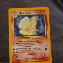 Ninetales Base Set 2 13/130 Holo Rare 80 HP Pokemon TCG Card English - Image 1
