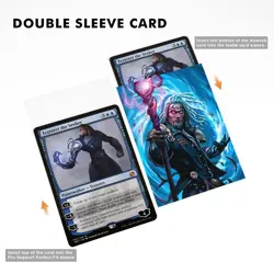 100 MTG Card Sleeves with 100 Inner Sleeve, Textured Back Art Sleeves, Fit Stand - Image 4