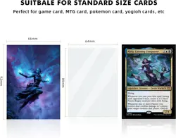 100 MTG Card Sleeves with 100 Inner Sleeve, Textured Back Art Sleeves, Fit Stand - Image 3