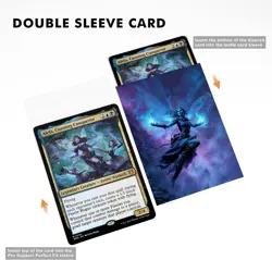 100 MTG Card Sleeves with 100 Inner Sleeve, Textured Back Art Sleeves, Fit Stand - Image 4