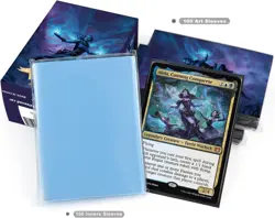 100 MTG Card Sleeves with 100 Inner Sleeve, Textured Back Art Sleeves, Fit Stand - Image 5