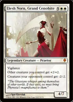1x Elesh Norn, Grand Cenobite - Foil Moderate Play, English New Phyrexia MTG Mag - Image 1