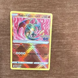 Pokemon Radiant Charizard Radiant Rare Holo Pokemon GO 011/078 Basic 160 HP - Image 1