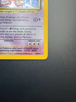 Mewtwo - Holo - 10/102 Base Set - Pokemon TCG - 1999 - Image 4