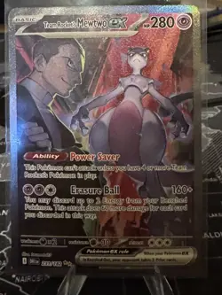 Pokemon Team Rocket's Mewtwo EX Sv10: Destined Rivals 231/182 Holo Rare 280 HP - Image 3