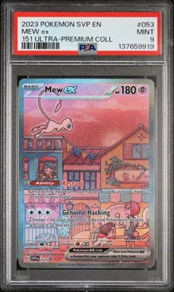 2023 POKEMON SVP EN-SV BLACK STAR PROMO 151 ULTRA-PREM COLL #053 MEW EX PSA 9 - Image 1