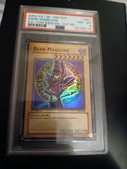 2004 Yu-Gi-Oh Dark Magician First Edition Psa 8 - Image 1