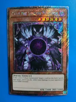 Near Mint Yugioh Caius the Shadow Monarch - RA03-EN194 - Platinum Secret Rare - Image 1