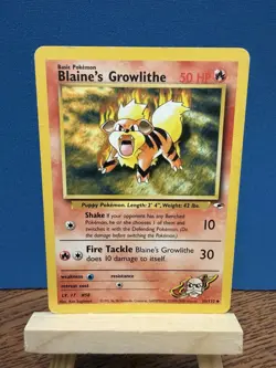 Pokemon TCG Blaine's Growlithe 35/132 Gym Heroes WOTC Card Vintage - Image 1