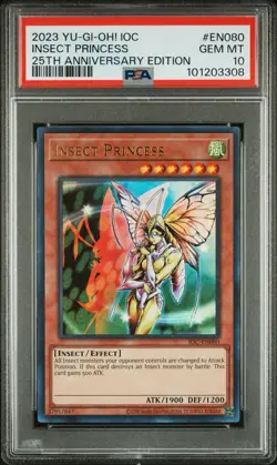 Yu-Gi-Oh Card 25th Anniversary - IOC-EN080 - INSECT PRINCESS (ultra rare) PSA 10 - Image 1