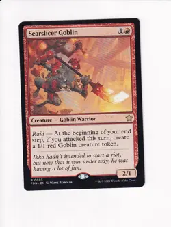 MAGIC THE GATHERING MTG FOUNDATIONS SEARSLICER GOBLIN - Image 1
