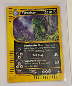 Pokemon TCG Tyranitar Aquapolis H28/32 Holo Rare - Image 1