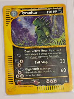 Pokemon TCG Tyranitar Aquapolis H28/32 Holo Rare - Image 2