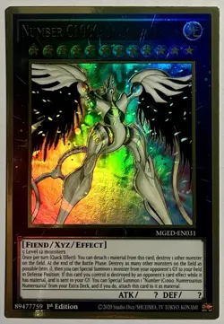 Number C1000: Numerounius MGED-EN031 (LP) Gold Rare 1st Edition Yu-Gi-Oh! Card - Image 1