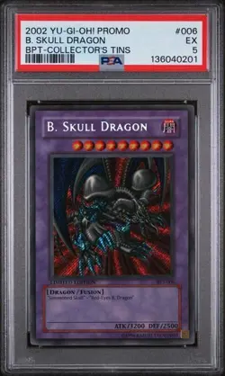 PSA 5 B. Skull Dragon BPT-006 Secret Rare 2002 Collector's Tin Promo Yu-Gi-Oh! - Image 1