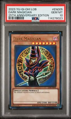 2023 YU-GI-OH! LOB 25TH ANNIVERSARY EDITION #EN005 DARK MAGICIAN PSA 10 - Image 1