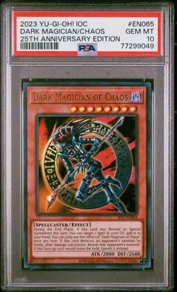 2023 Yu-Gi-Oh IOC 25th Anniversary Dark Magician if Chaos EN065 PSA 10 - Image 1