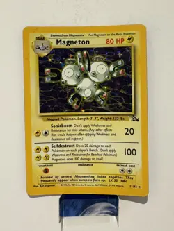 Magneton (11/62) Holo Fossil Set Pokemon Card LP - Image 1